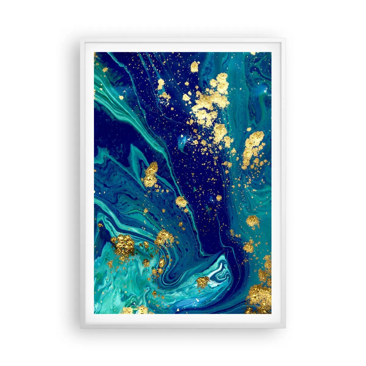 Affisch i vit ram - Solflingor  - 70x100 cm