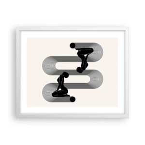 Affisch i vit ram - Sensuell symmetri - 50x40 cm