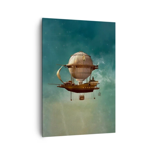 Canvastavla - Bild på duk - Jules Verne hälsar - 70x100 cm