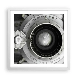 Affisch i vit ram - En berättelse om Hollywood - 50x50 cm