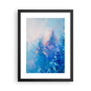 Affisch i svart ram - Vinterabstraktion - 30x40 cm