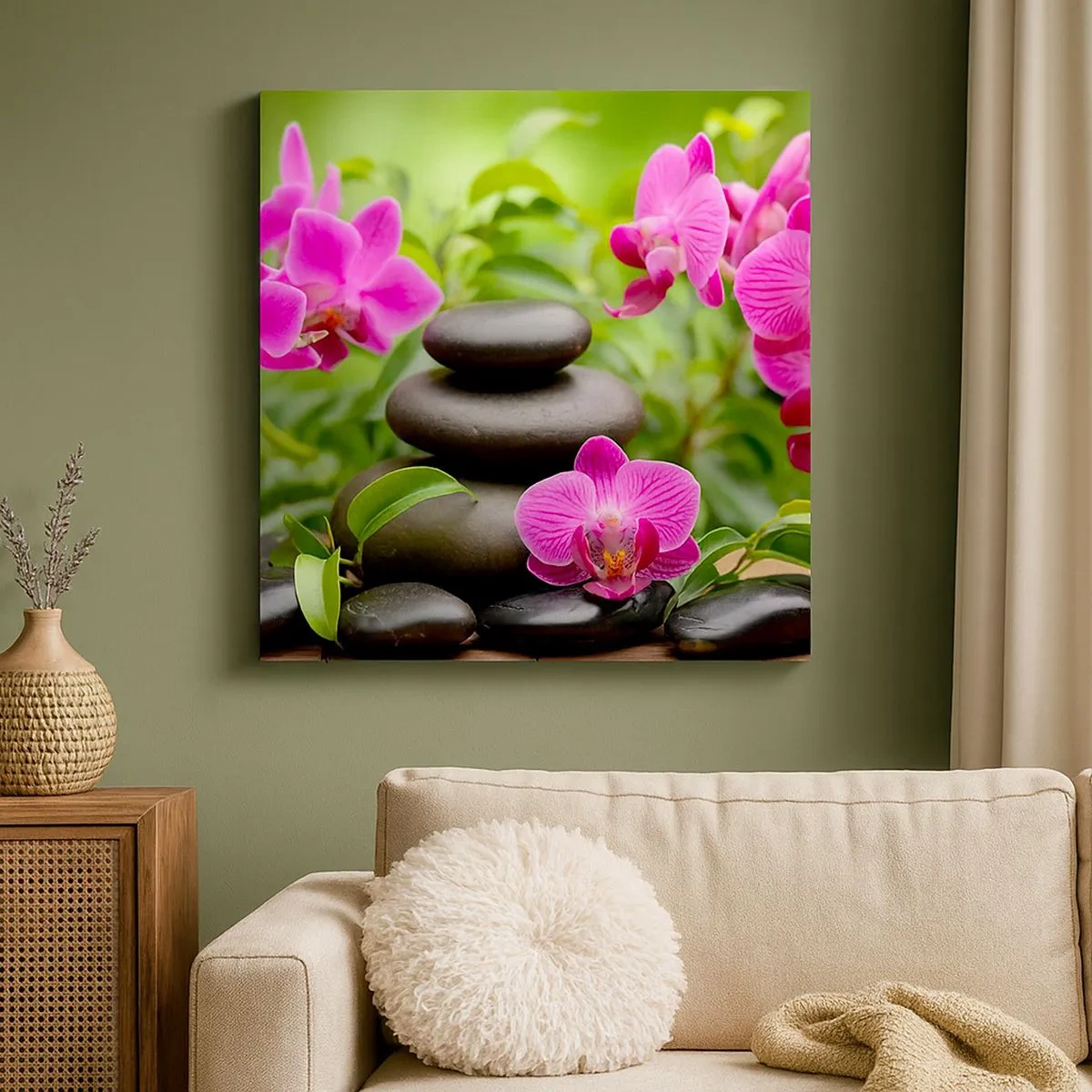 Canvastavla - Bild på duk - Lugnets pyramid - 30x30 cm