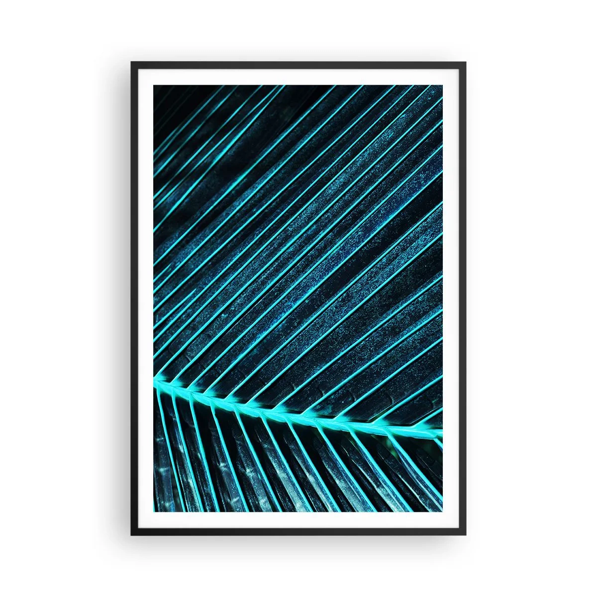 Affisch i svart ram - Grön textur - 70x100 cm