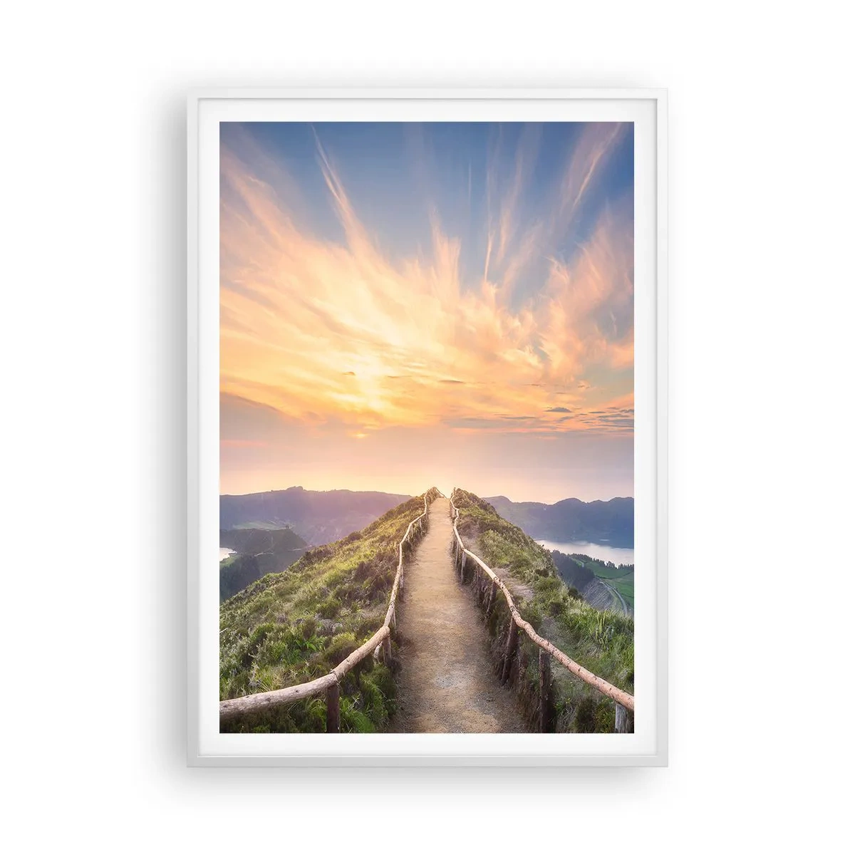 Affisch i vit ram - Nära himlen - 70x100 cm