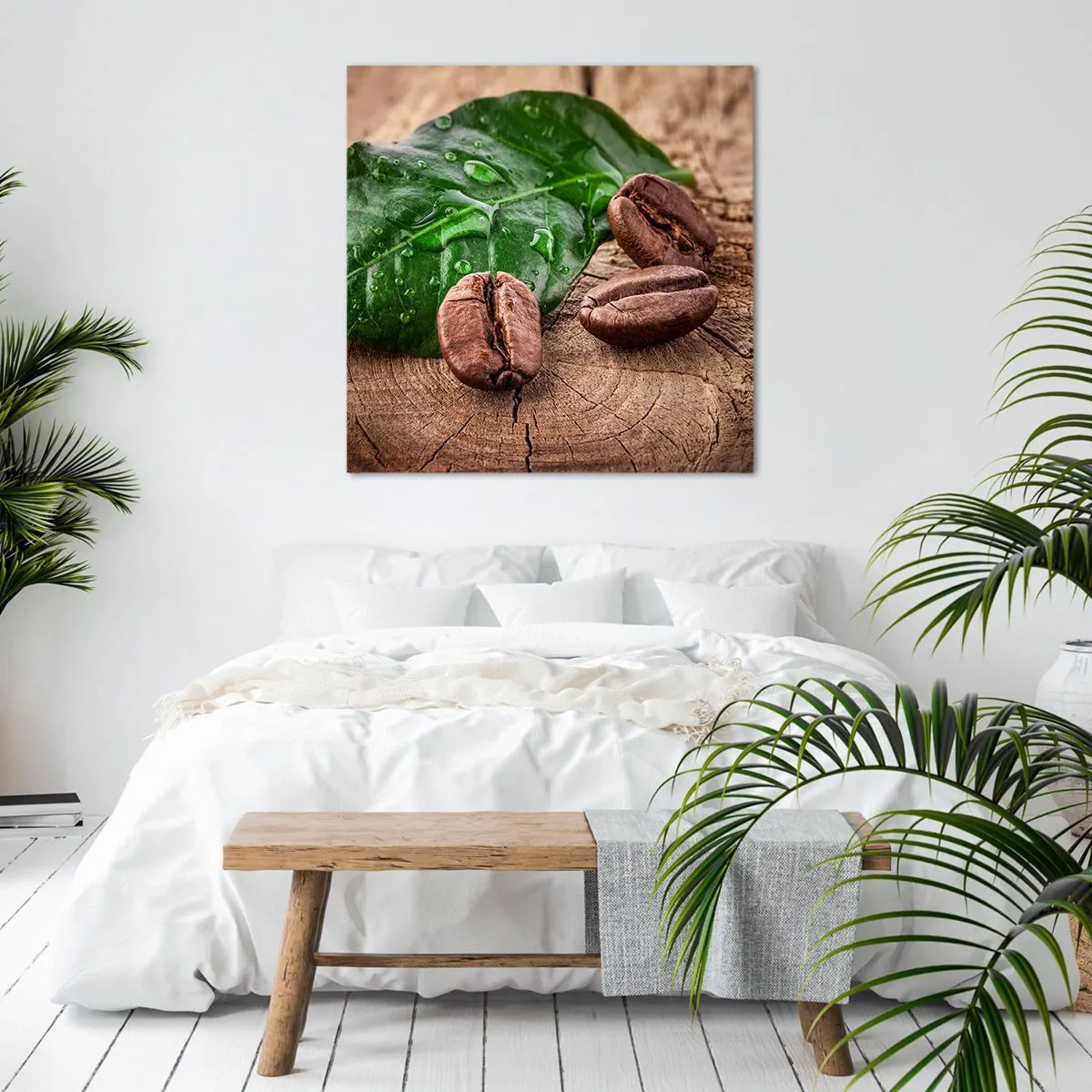 Canvastavla - Bild på duk - Äkta och svart - 60x60 cm