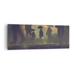 Canvastavla - Bild på duk - Ur vattendroppens perspektiv - 140x50 cm