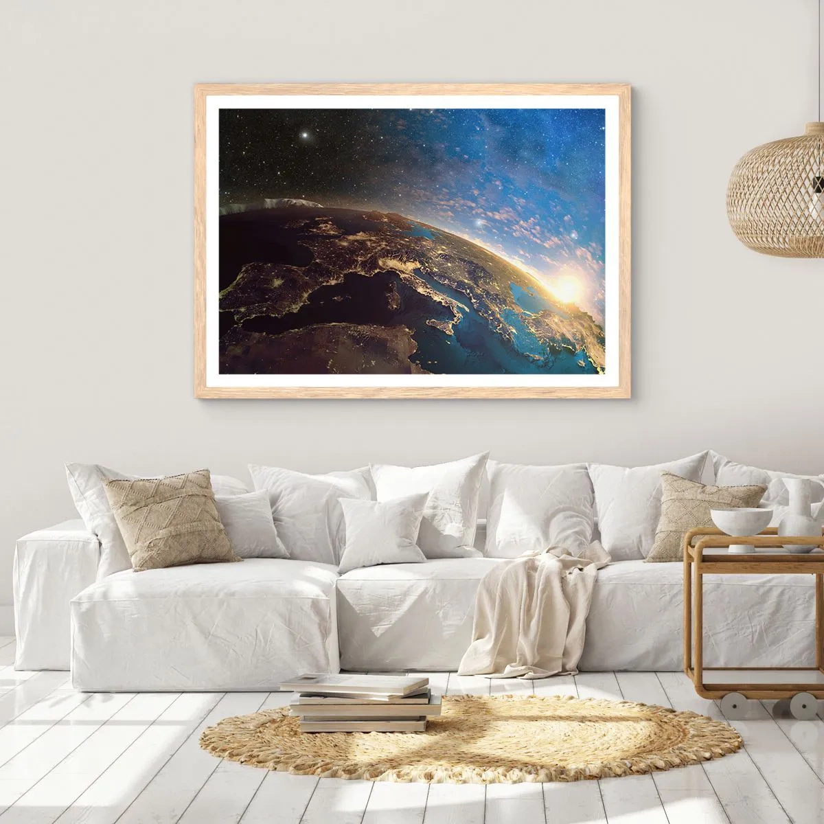 Affisch i ram av ljusek - Låt oss titta på varandra på avstånd - 100x70 cm
