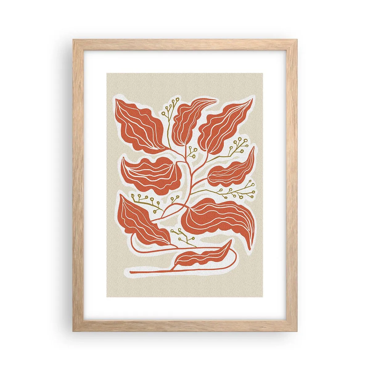 Affisch i ram av ljusek - Folkligt och naturligt - 30x40 cm