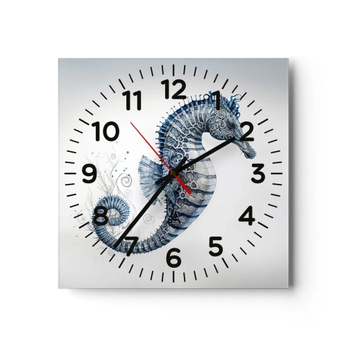 Väggklocka - Klocka på glas - Ett subtilt skämt från naturen - 40x40 cm