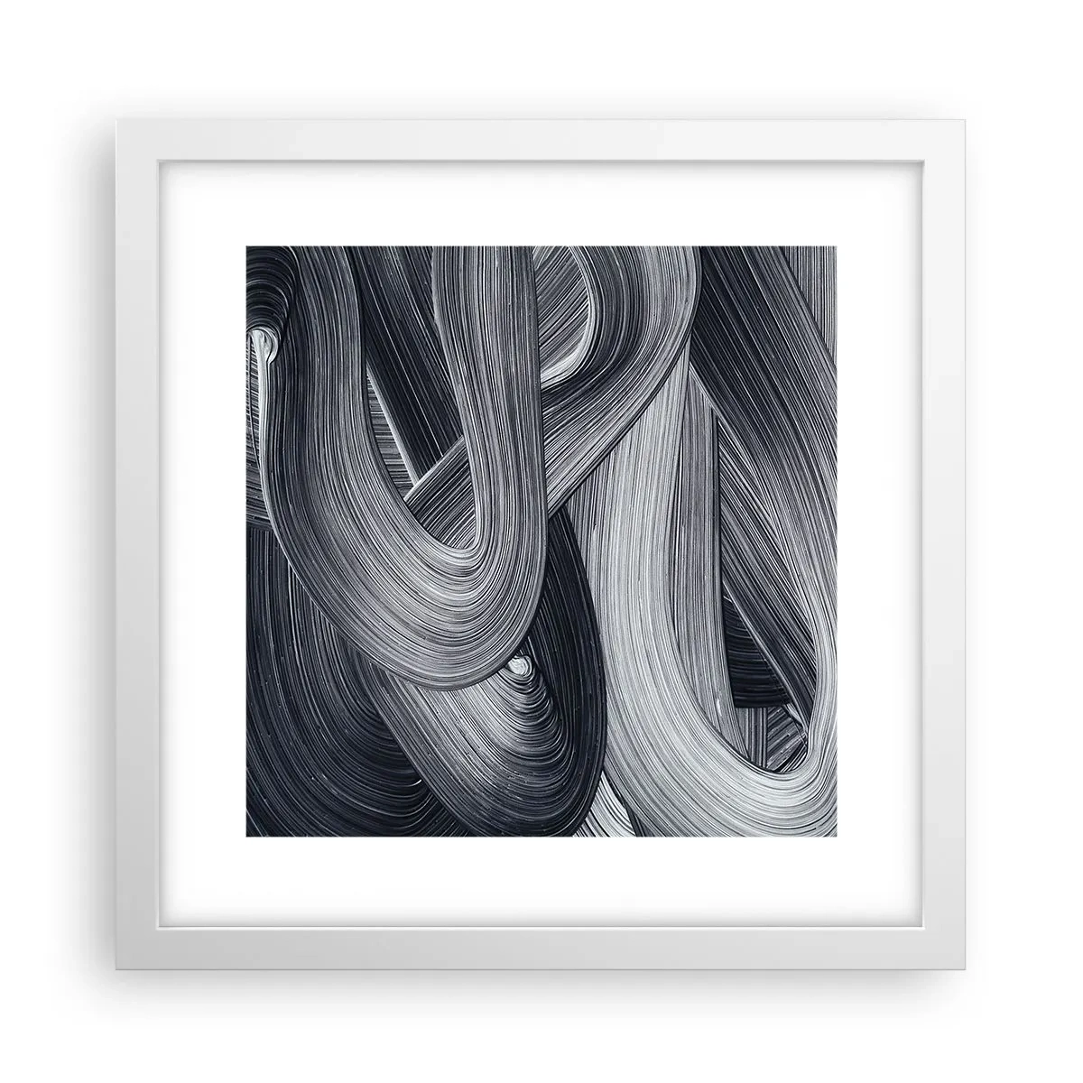 Affisch i vit ram - Verklighetens flythet - 30x30 cm