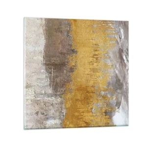 Glastavla - Bild på glas - En gyllene explosion - 50x50 cm
