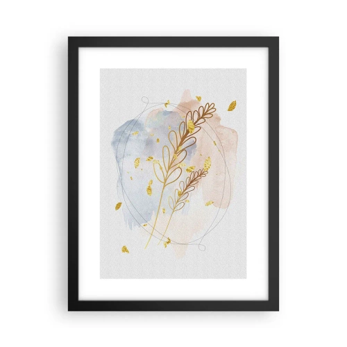 Affisch i svart ram - En gyllene explosion - 30x40 cm