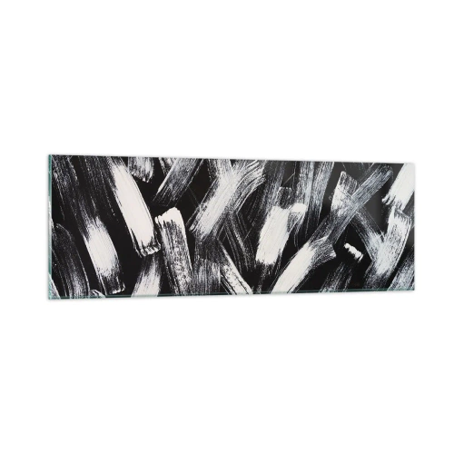 Glastavla - Bild på glas - Abstraktion i industriell anda - 90x30 cm