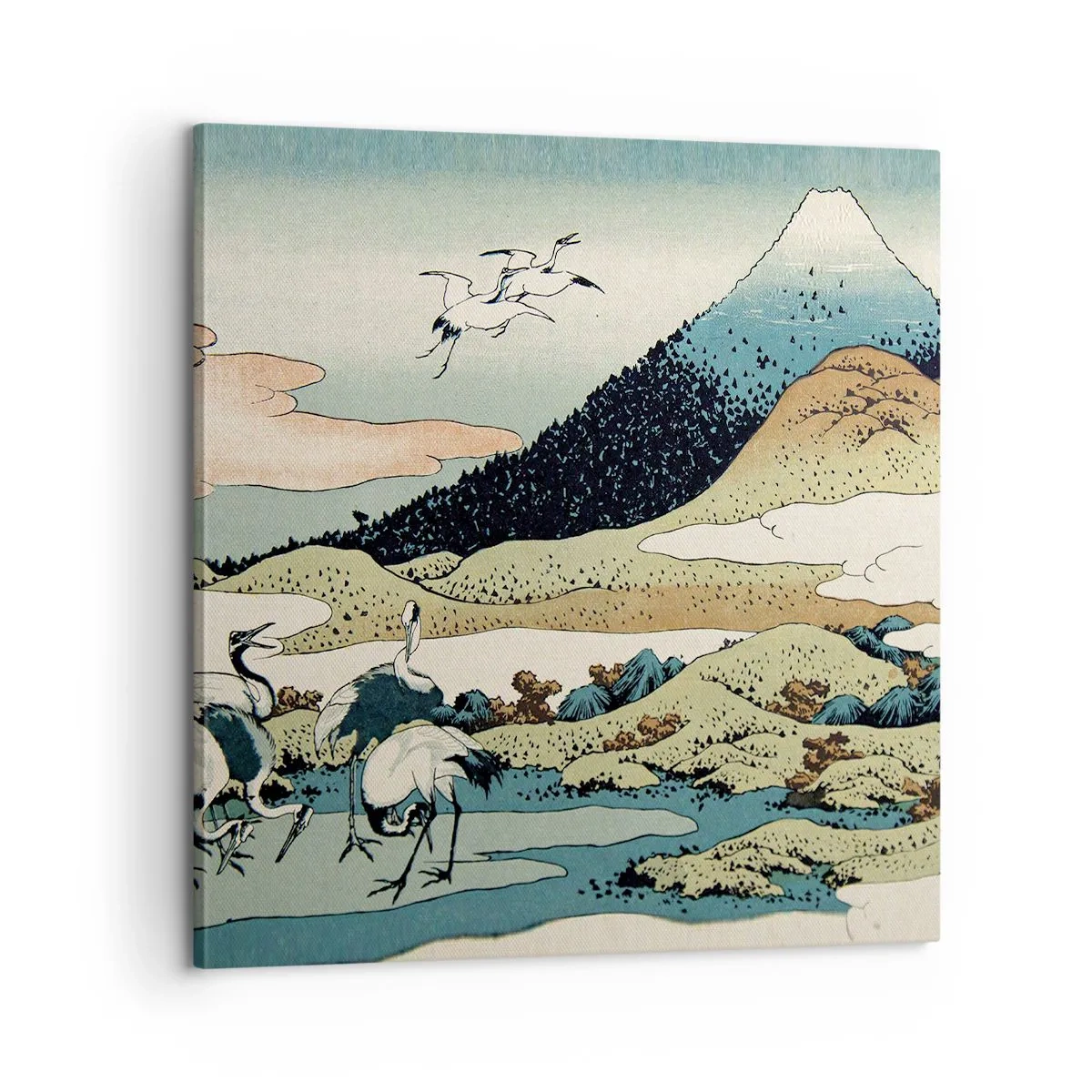 Canvastavla - Bild på duk - I japansk anda - 60x60 cm