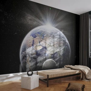 Fototapet Premium Sand - I fullt sken - Astronomi, Kosmos, Galaxy - 250x175 cm