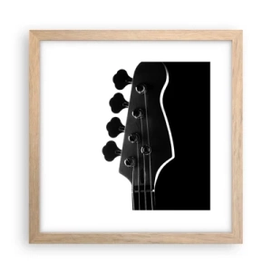 Affisch i ram av ljusek - Rocktystnad - 30x30 cm