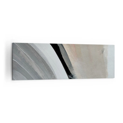 Canvastavla - Bild på duk - Komposition: en båge av svart och grått - 160x50 cm