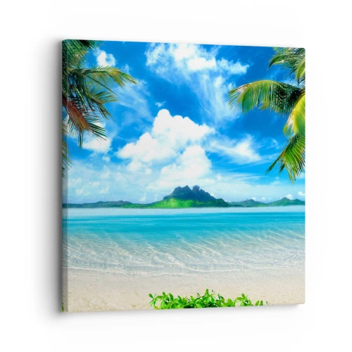 Canvastavla - Bild på duk - Tropikens azur - 30x30 cm
