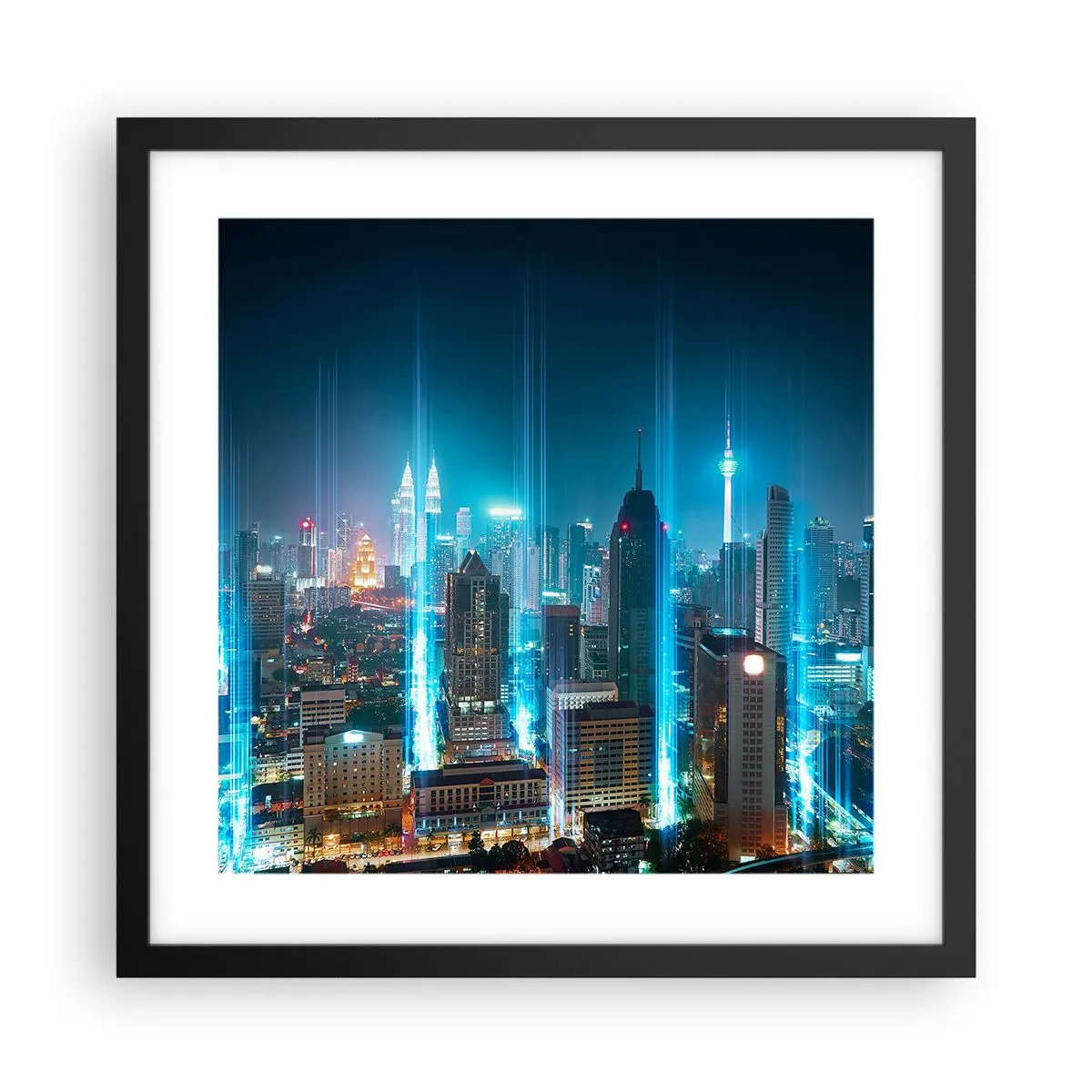 Affisch i svart ram - Himmelsfärd på berlinskt sätt - 40x40 cm