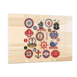 Glastavla - Bild på glas - Seglarbroderskap - 120x80 cm