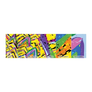 Fototapet Prov Standard Eco - Skriker av glädje - Abstraktion, Bit, Målning - 100x30 cm