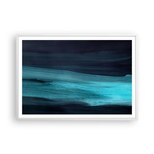Affisch i vit ram - Flyt med strömmen - 100x70 cm