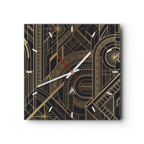 Väggklocka - Klocka på glas - Koncept, idéer, planer - 30x30 cm