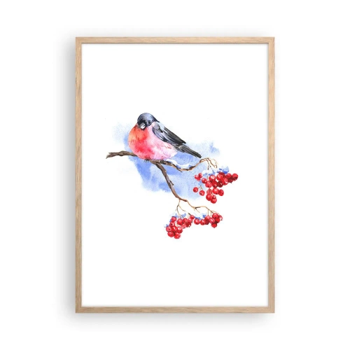 Affisch i ram av ljusek - Vinter i färger - 50x70 cm