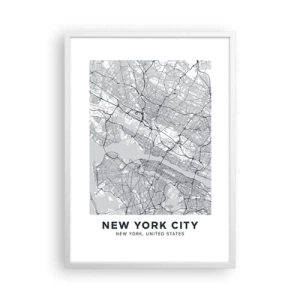 Affisch i vit ram - Metropolens anatomi - 50x70 cm