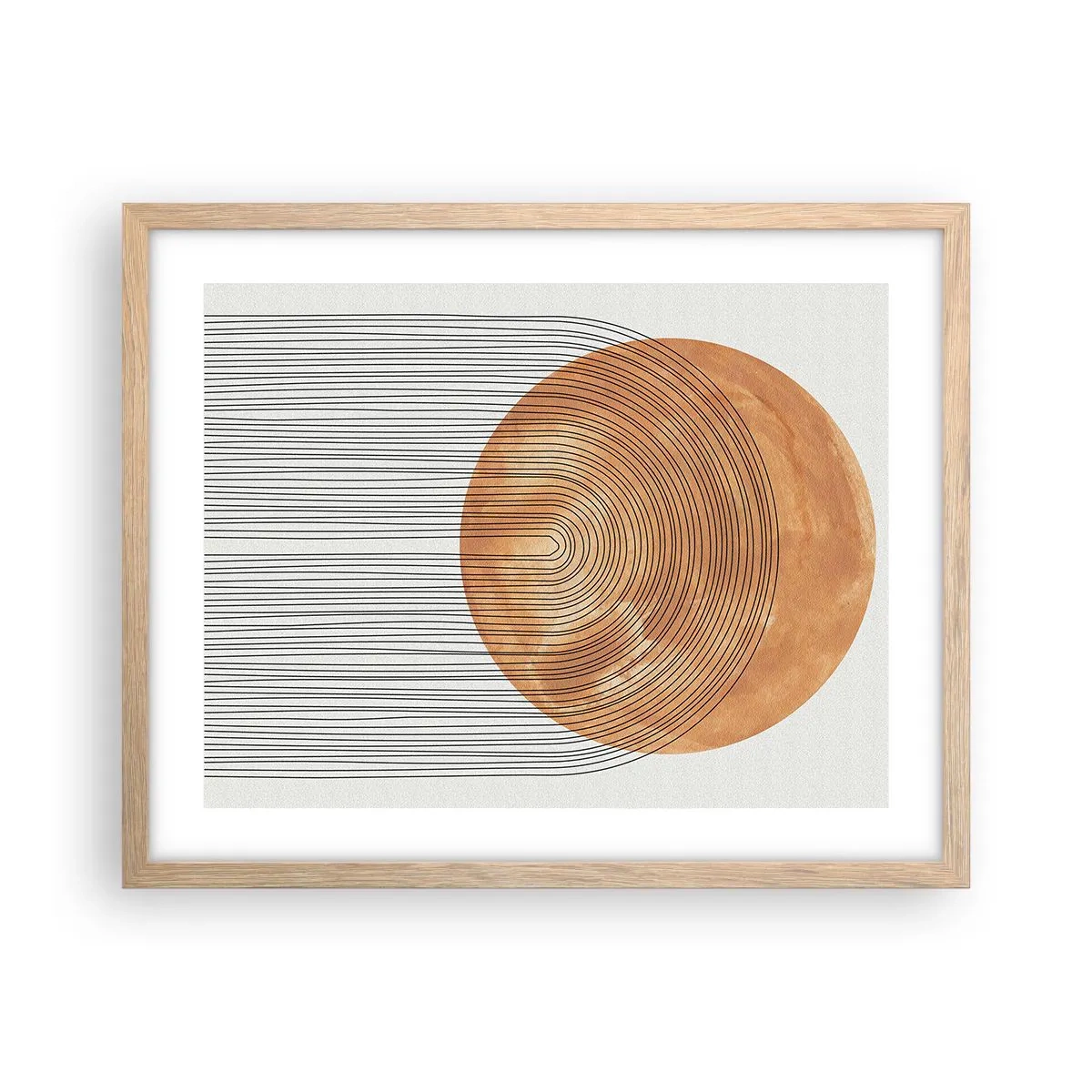 Affisch i ram av ljusek - En solig komposition - 50x40 cm