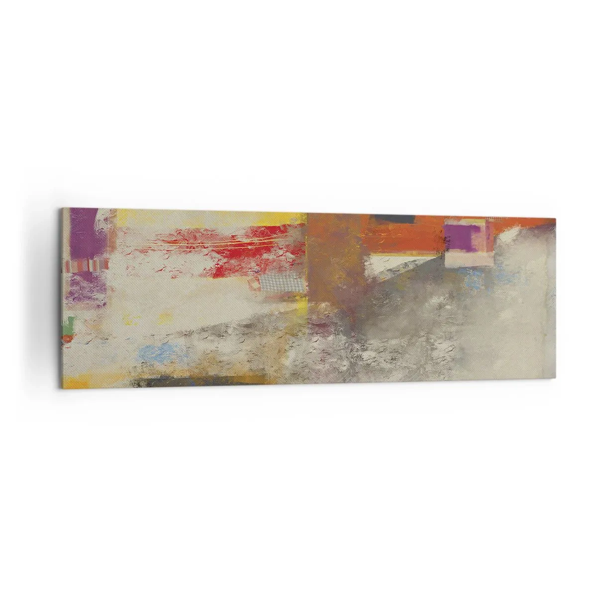 Canvastavla - Bild på duk - Färgernas geometri - 160x50 cm