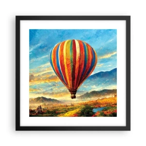 Affisch i svart ram - I tystnad ser man mer - 40x40 cm