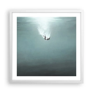 Affisch i vit ram - I havets famn - 50x50 cm