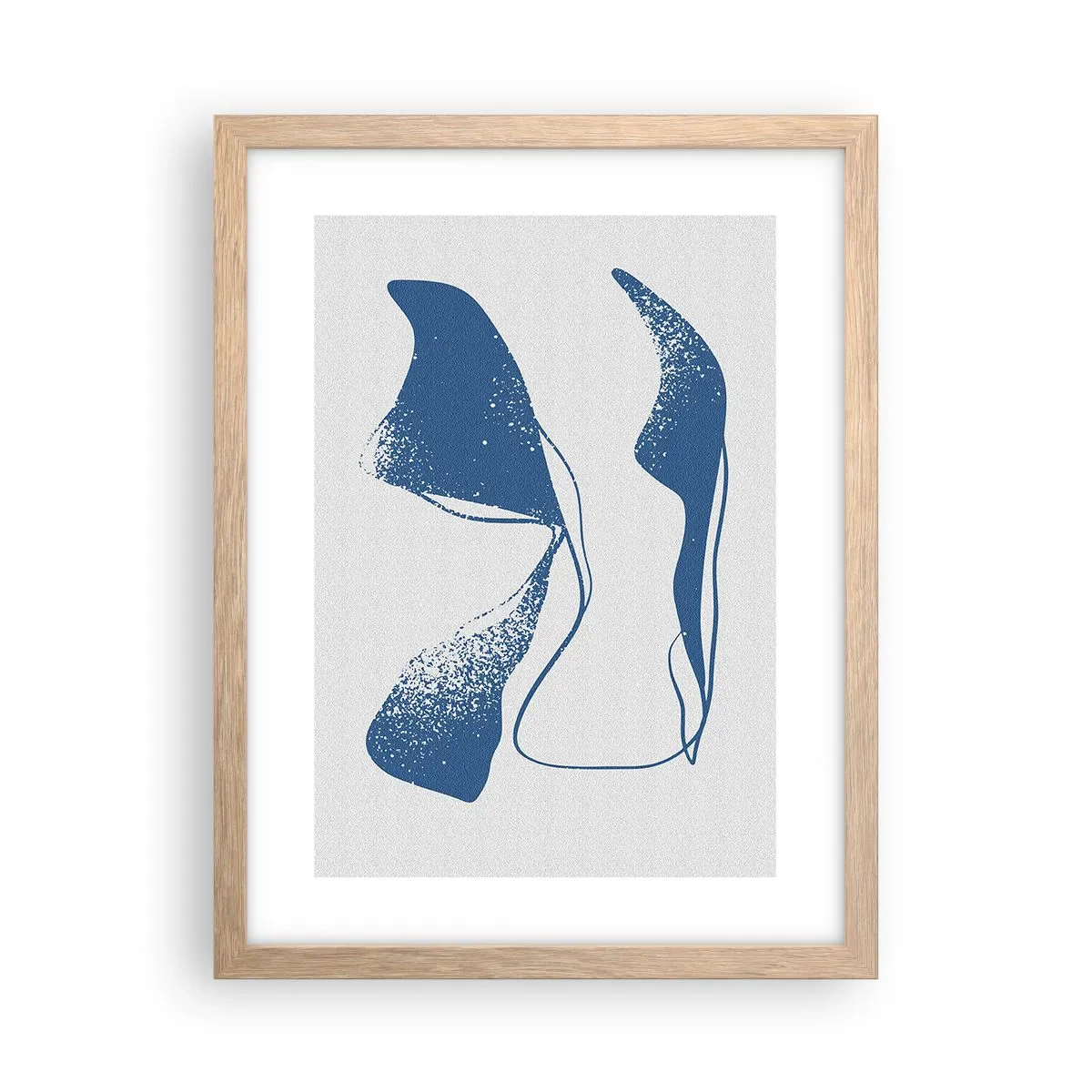 Affisch i ram av ljusek - Bevingad abstraktion - 30x40 cm