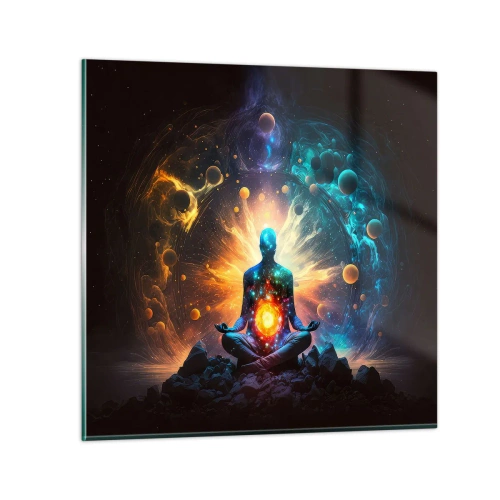 Glastavla - Bild på glas - Kosmisk stillhet - 40x40 cm