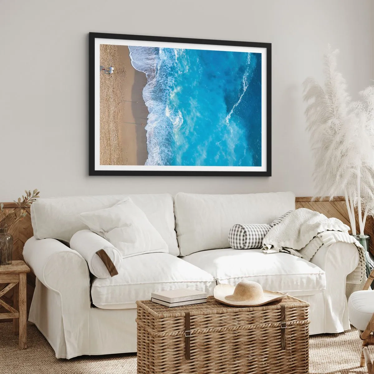 Affisch i svart ram - Blå styrka - 91x61 cm