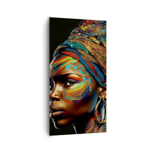Canvastavla - Bild på duk - Afrikansk drottning - 65x120 cm