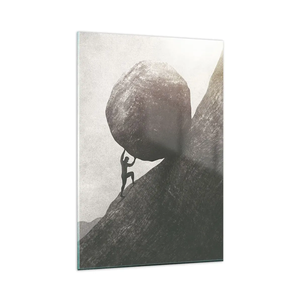 Glastavla - Bild på glas - Jag tror i strid mot hoppet - 80x120 cm