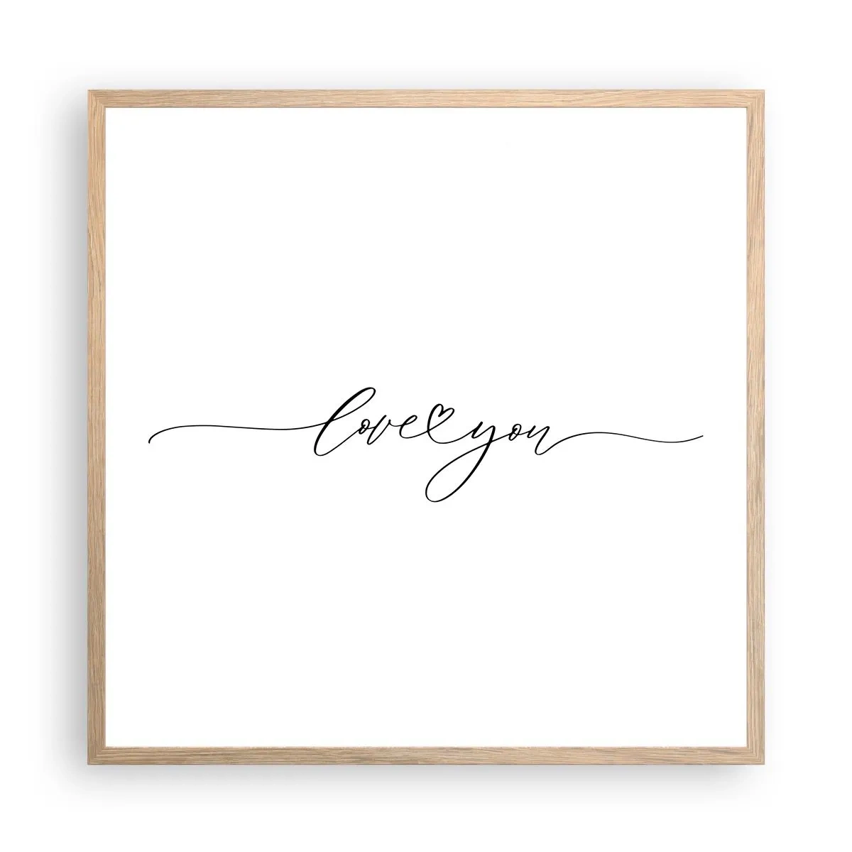 Affisch i ram av ljusek - Svart på vitt - 60x60 cm