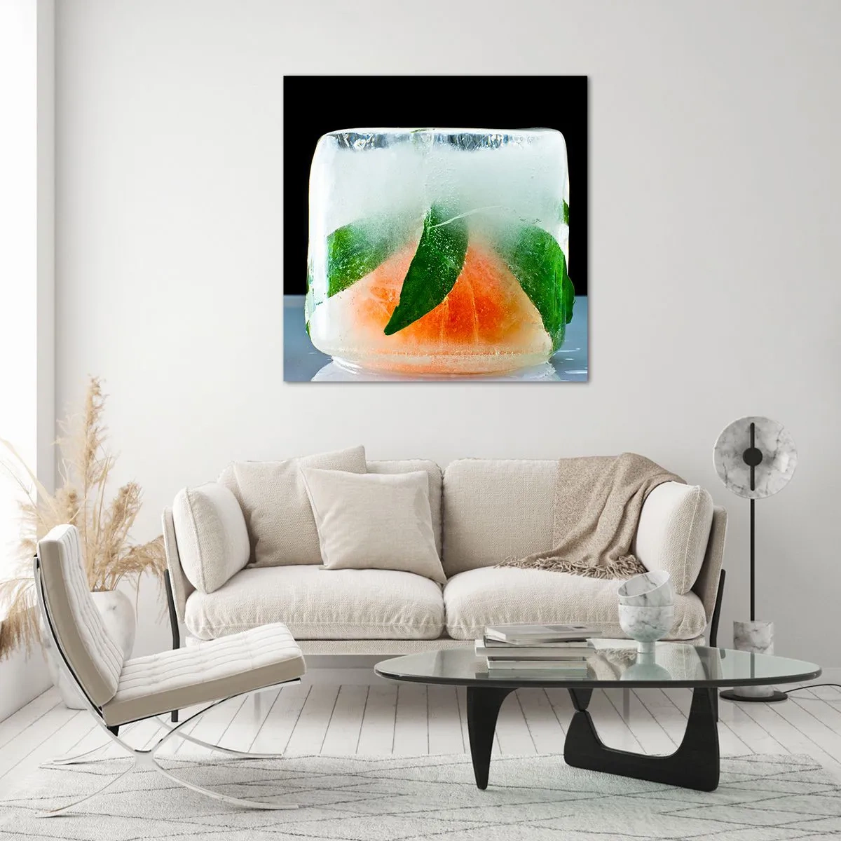 Glastavla - Bild på glas - Fräschhet och svalka - 30x30 cm