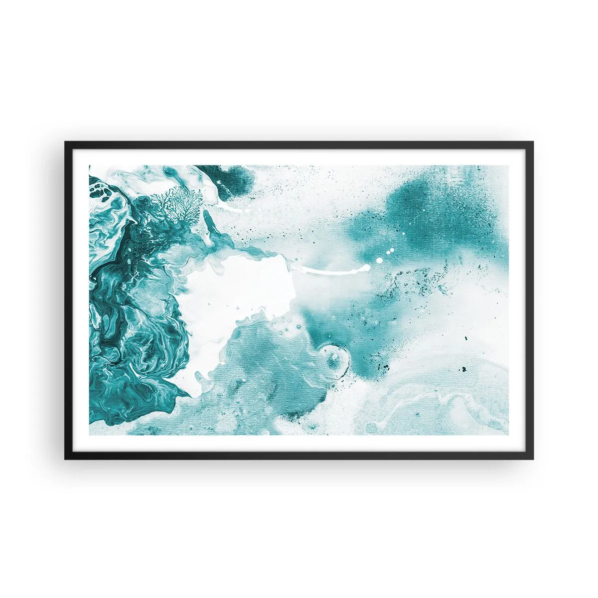 Affisch i svart ram - Blåa laguner - 91x61 cm