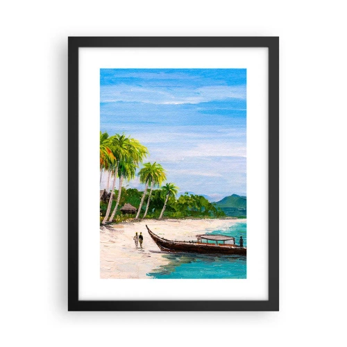 Affisch i svart ram - En exotisk dröm - 30x40 cm