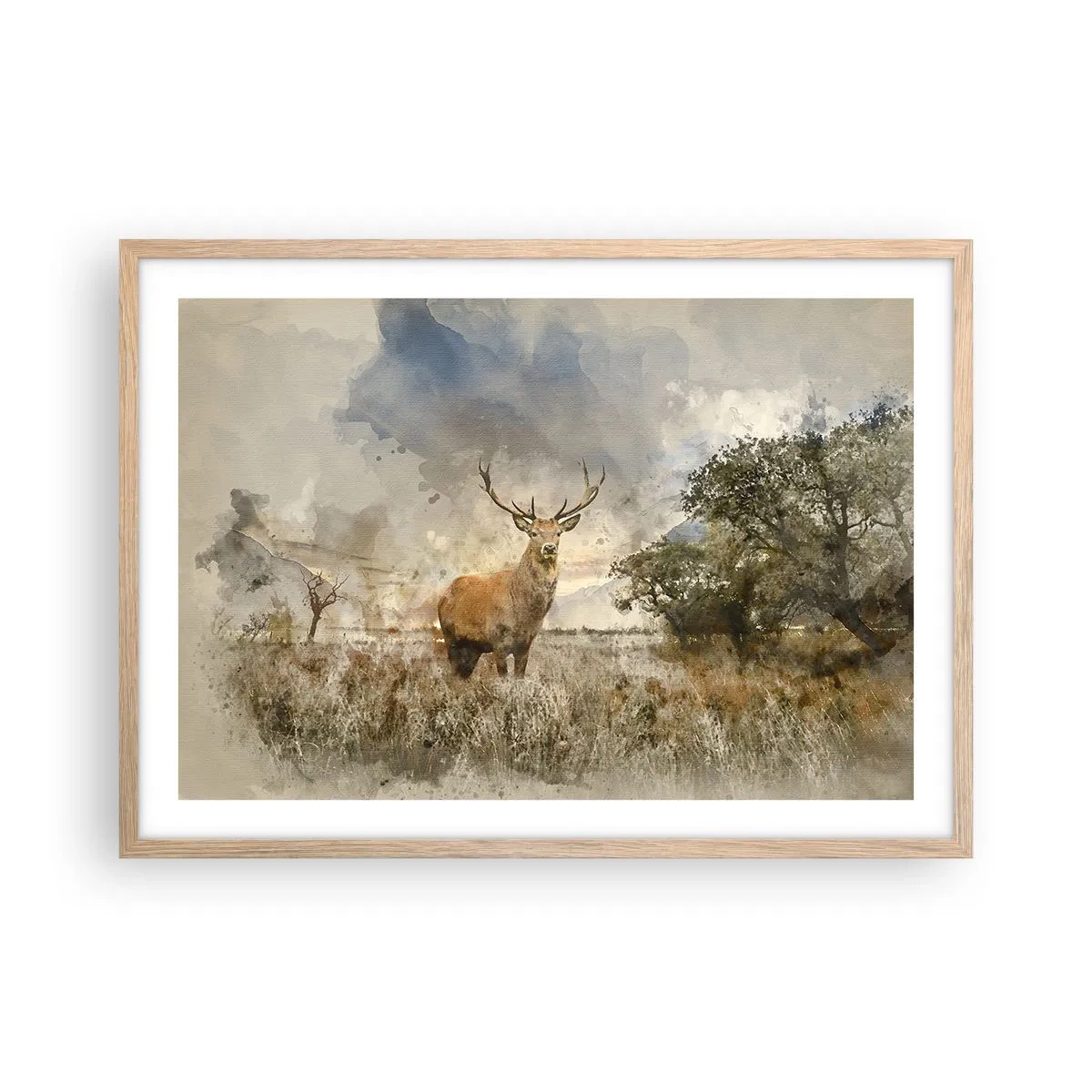 Affisch i ram av ljusek - Värdighet - styrka - dignitet - 70x50 cm