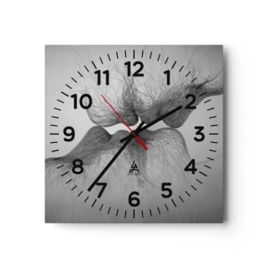 Väggklocka - Klocka på glas - Vindens kyss - 30x30 cm