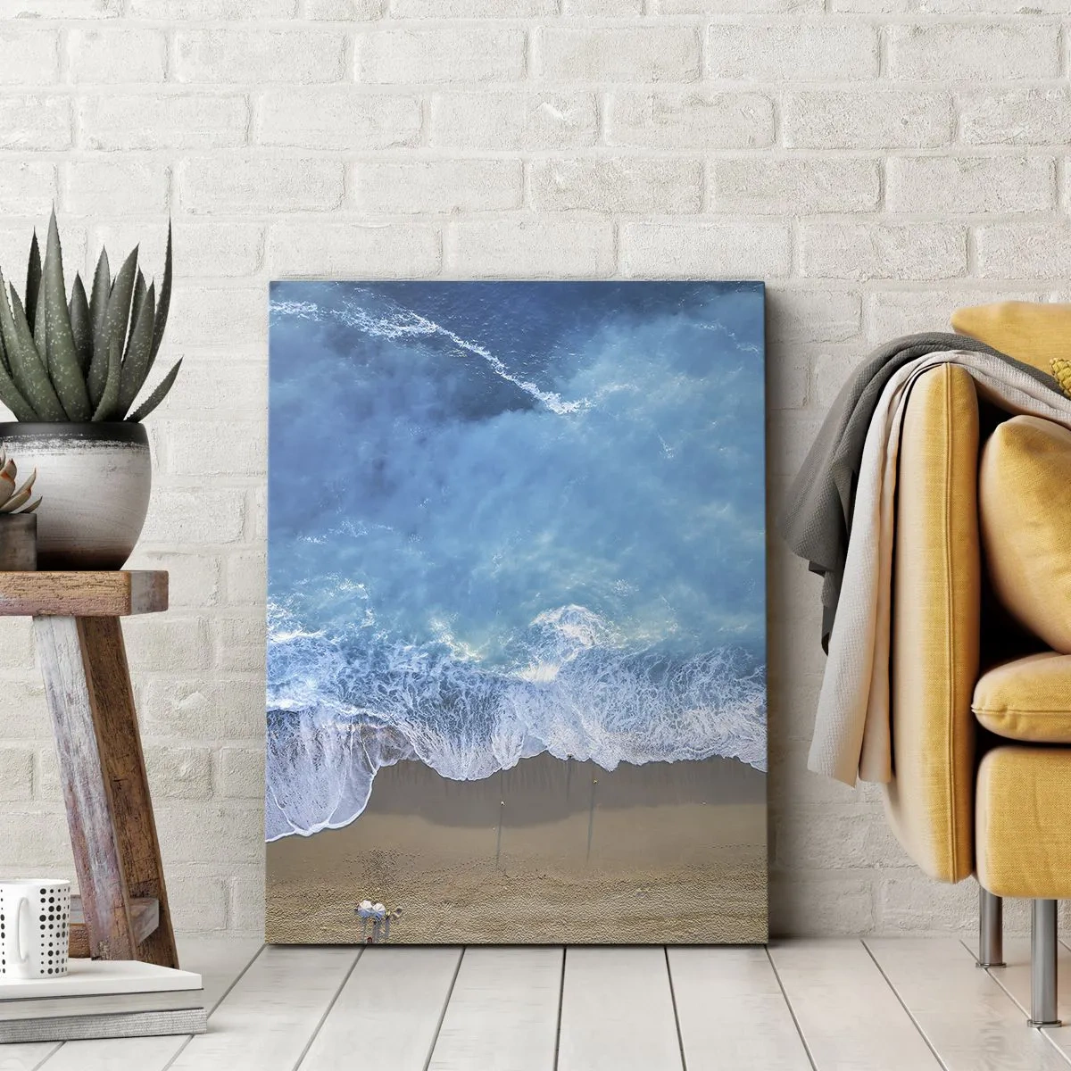 Canvastavla - Bild på duk - Blå styrka - 50x70 cm