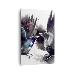 Canvastavla - Bild på duk - Som två korpar... - 80x120 cm