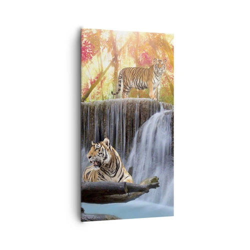 Canvastavla - Bild på duk - Surrealistiskt landskap - 65x120 cm