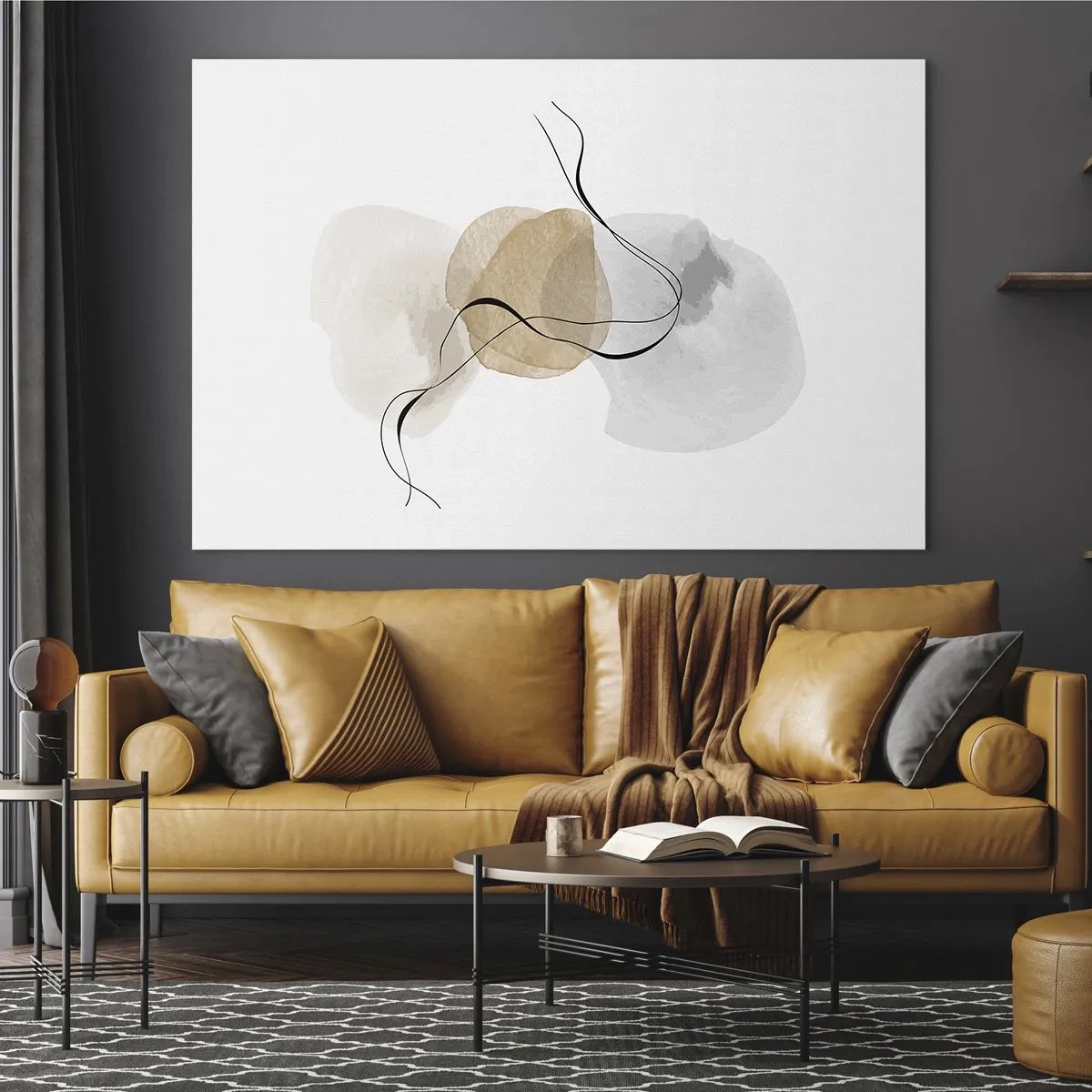 Glastavla - Bild på glas - Luftpärlor - 120x80 cm