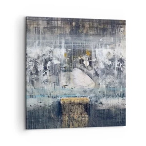 Canvastavla - Bild på duk - På is och klumpar - 60x60 cm