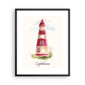 Affisch i svart ram - Det är alltid något väder - 40x50 cm